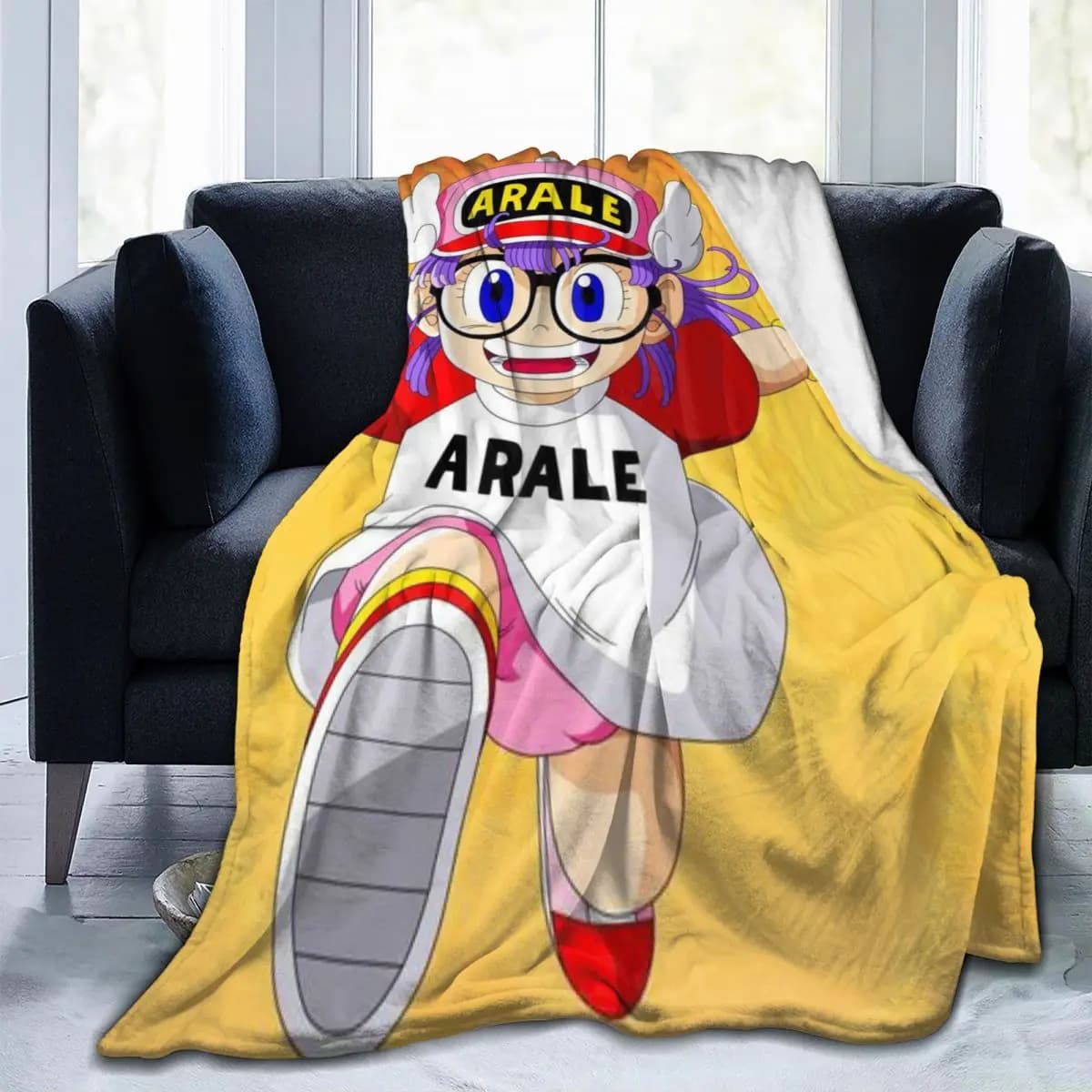 Throw Blanket Dr. Slump Arale Norimaki Anime Micro Fleece Blanket Four Sizes Fashionable Comfortable For Living Room Nice Gift