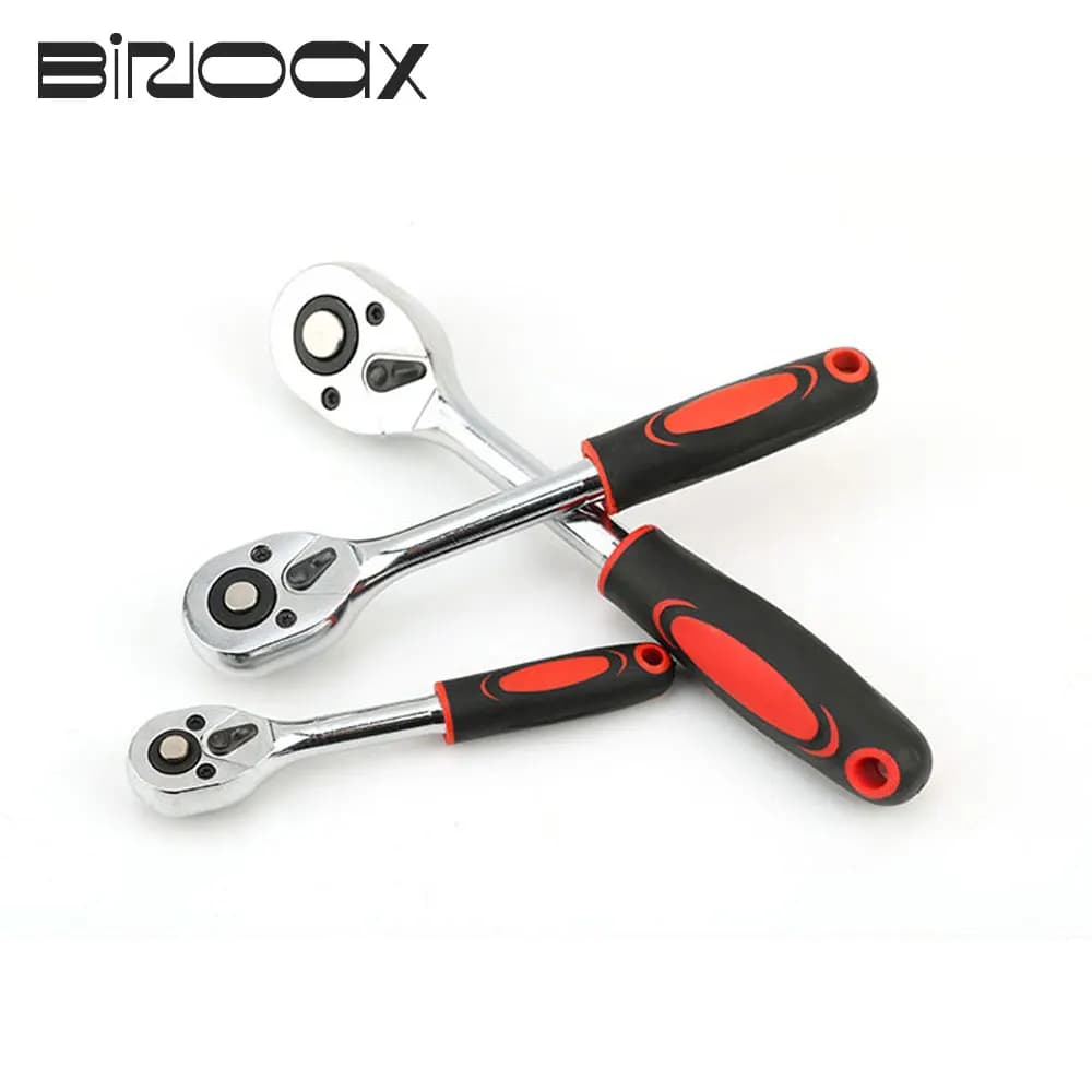 1/4 3/8 1/2 Inch Ratchet Wrench 24 Tooth Drive Ratchet Socket Wrench Tool Multi-funtion DIY Hand Tool Ratchet Handle Wrench