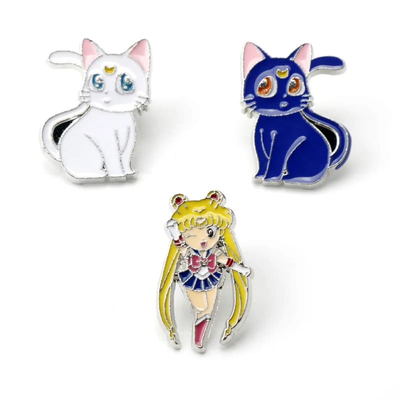 3pcs/set Anime Friends Enamel Pin Brooches for Women Manga Lapel Pins Badges on Backpack Cosplay Accessories Christmas Gift