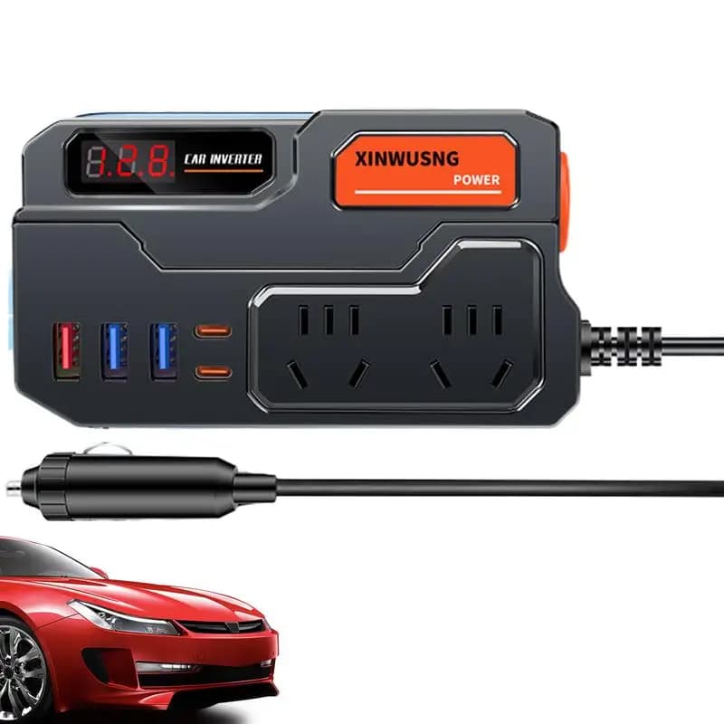 For Refer To Description Car Power Inverter 12 To 220 Voltage Power Converter Car Plug Adapter Car Charger For Laptop USB Fast