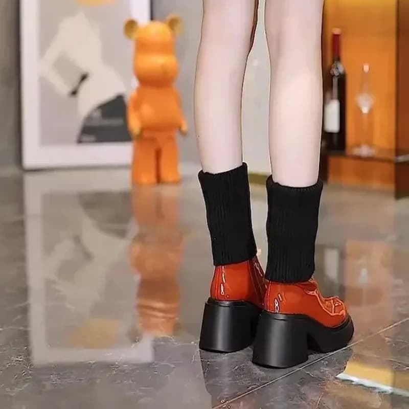 Winter 2025 Autumn New In Half High Boots for Women Fashion On Offer Promotion Waterproof Rock Gyaru Spring Mid Calf Shoes Woman