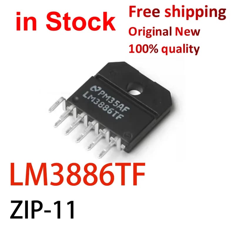(1piece)100% New LM3886TF 68W, 1 Ch, 20-94V supply stereo Class-AB amplifier w/ Mute 11-TO-220