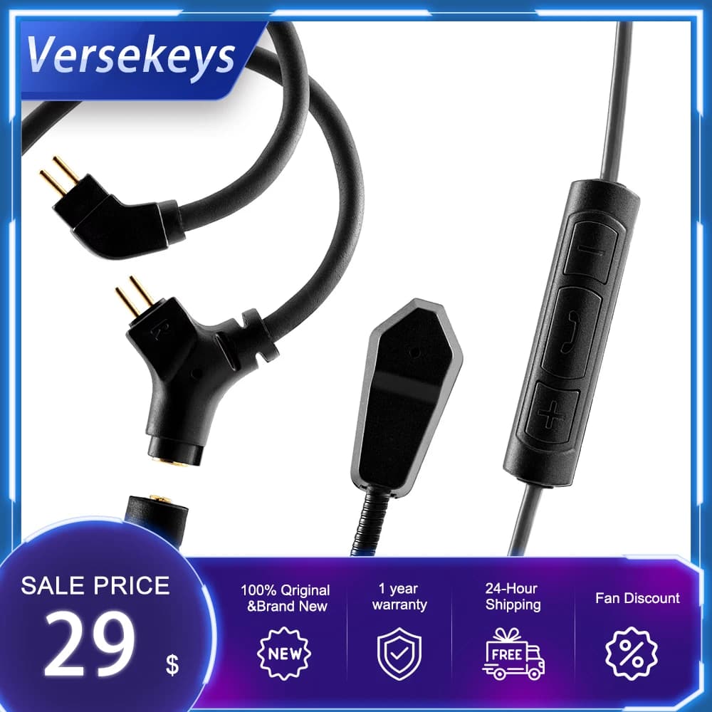 Celest RUYI Earphone Cable With Detachable Boom Microphone Cable Audio IEMs Audio Pickup Gaming Headset Livestreaming