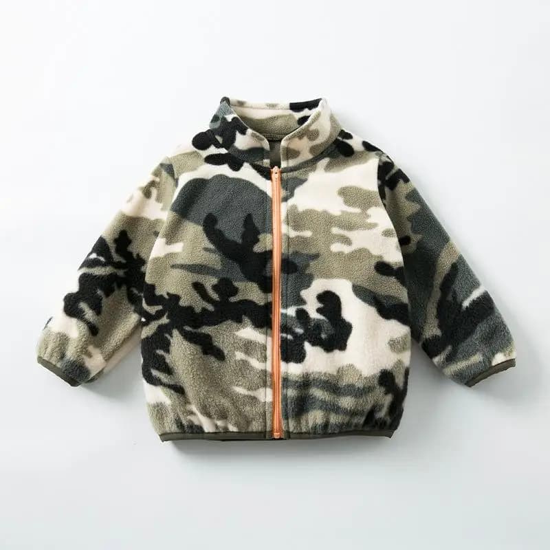 New Solid Color Printed Fashionable Cartoon Cute Windproof Warm Jacket for Boys and Girls In Autumn and Winter