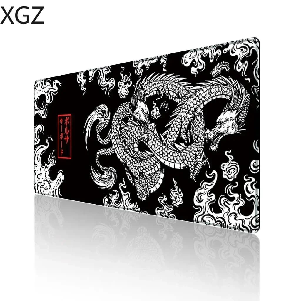 large Japanese dragon gaming mouse pad XXL keyboard  machine deskmat on the table speed mats animation carpet rubber rug 40*90cm