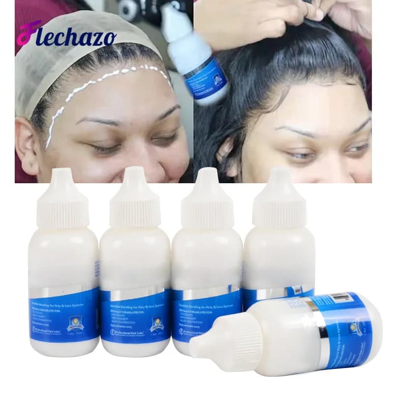 Lace Wig Glue Hair Replacement Adhesive 1.3oz 38ml and Wig Glue Remover 1oz 30ml Combine for Lace Front Wig Hair Extensions