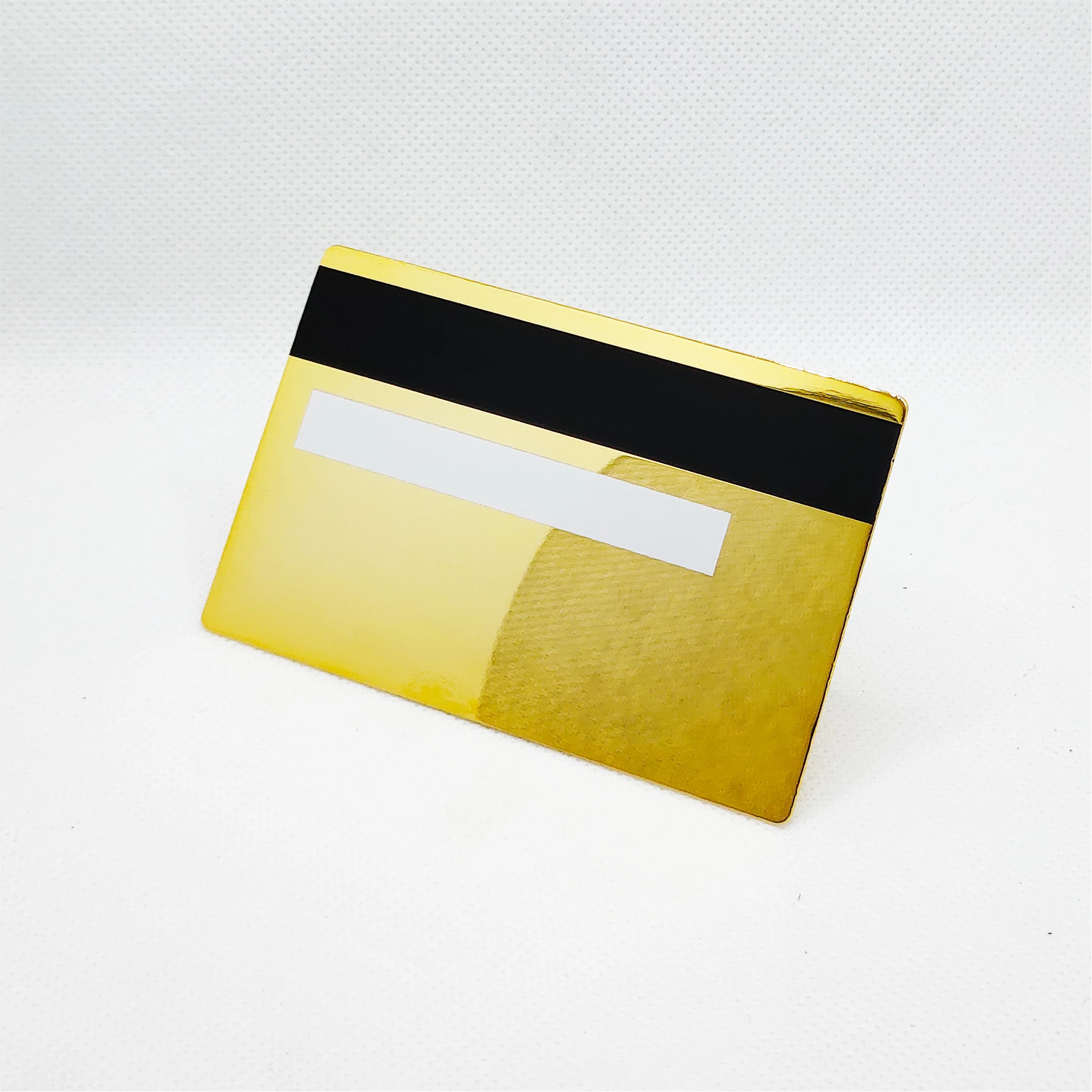 1 Piece 0.8mm Credit Card Size Mirror Reflective Printable Metal Membership Polished Gift Card With Chip Slot and Signature Bar