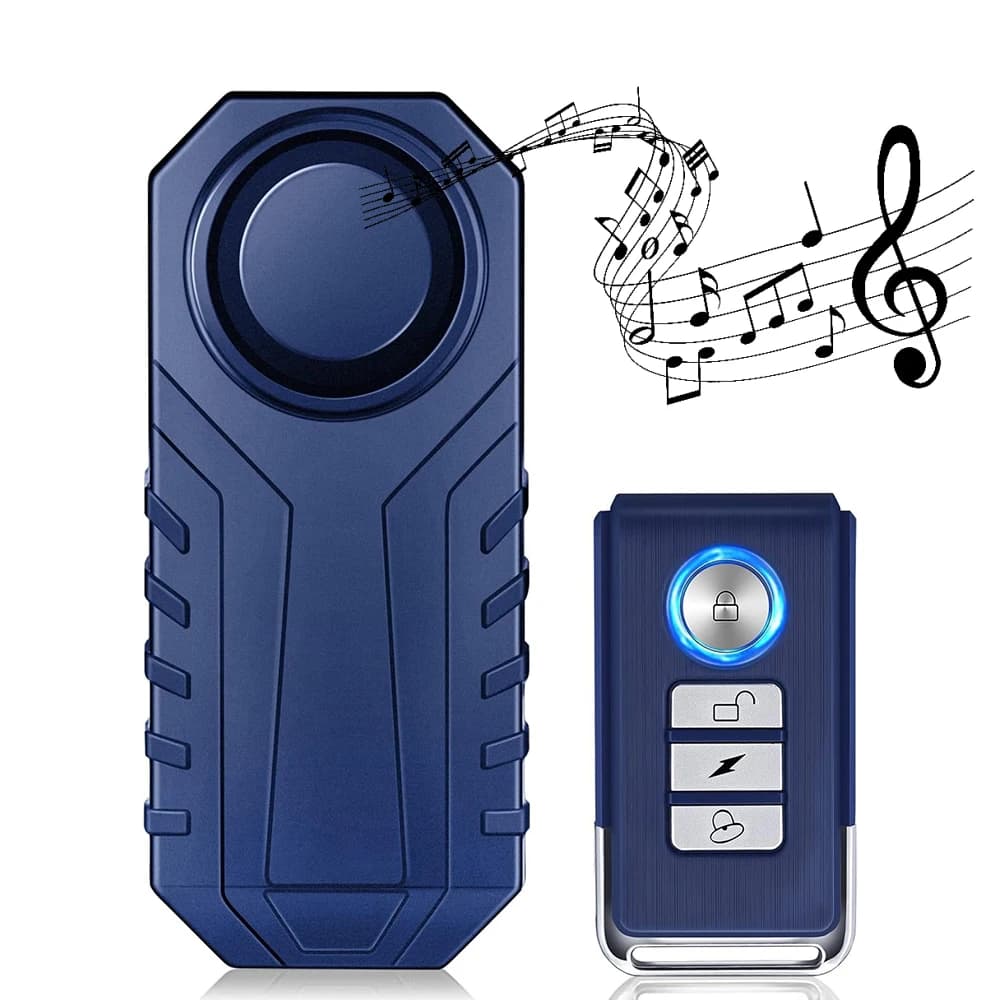 113dB Bike Anti-Theft Alarm with Remote Wireless Anti-Theft Motorcycle Alarm Triggered Vibration Sensor for Electric Scooter