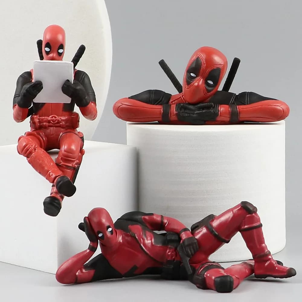 6 Desk Decoration Deadpool Car Home Office 8cm X-MAN Funny Cute Figure Model Toys