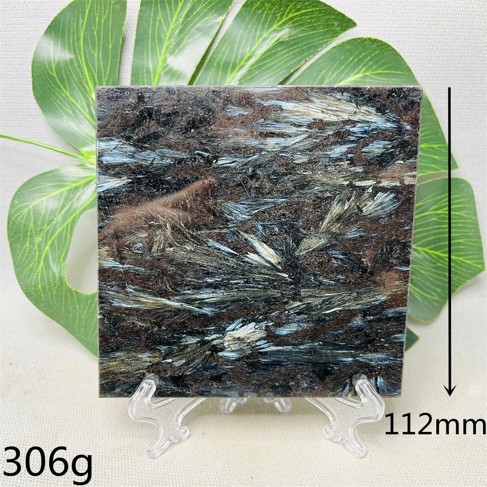 Natural Gem Slice Blue Fireworks Garnet Original Mineral Specimen Home Room Decoration Gift Spiritual Meditation Crystal Healing