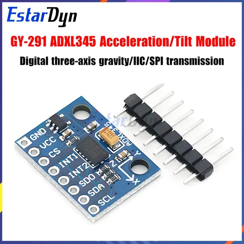 GY-291 ADXL345 3-Axis Accelerometer Tilt Sensor Module IIC/SPI - High Precision for Arduino Raspberry Pi Robotics Drone Projects
