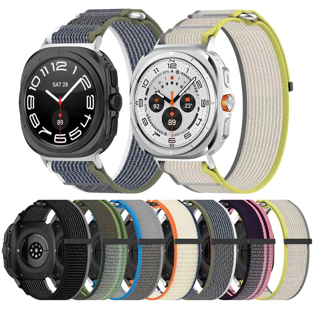 Braided Nylon Bracelet For Samsung Galaxy Watch Ultra canvas Band Watch 7 Ultra 47mm Strap SM-L705F Wristband Accessories Correa