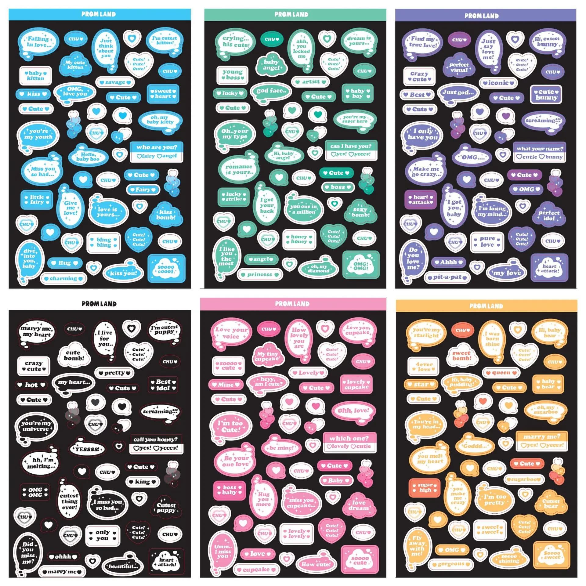 Korean Ins English Dialogue Sticker Cute Gift Stickers Kawaii Stationery Scrapbooking Idol Card Decorative Sticker Art Supplies