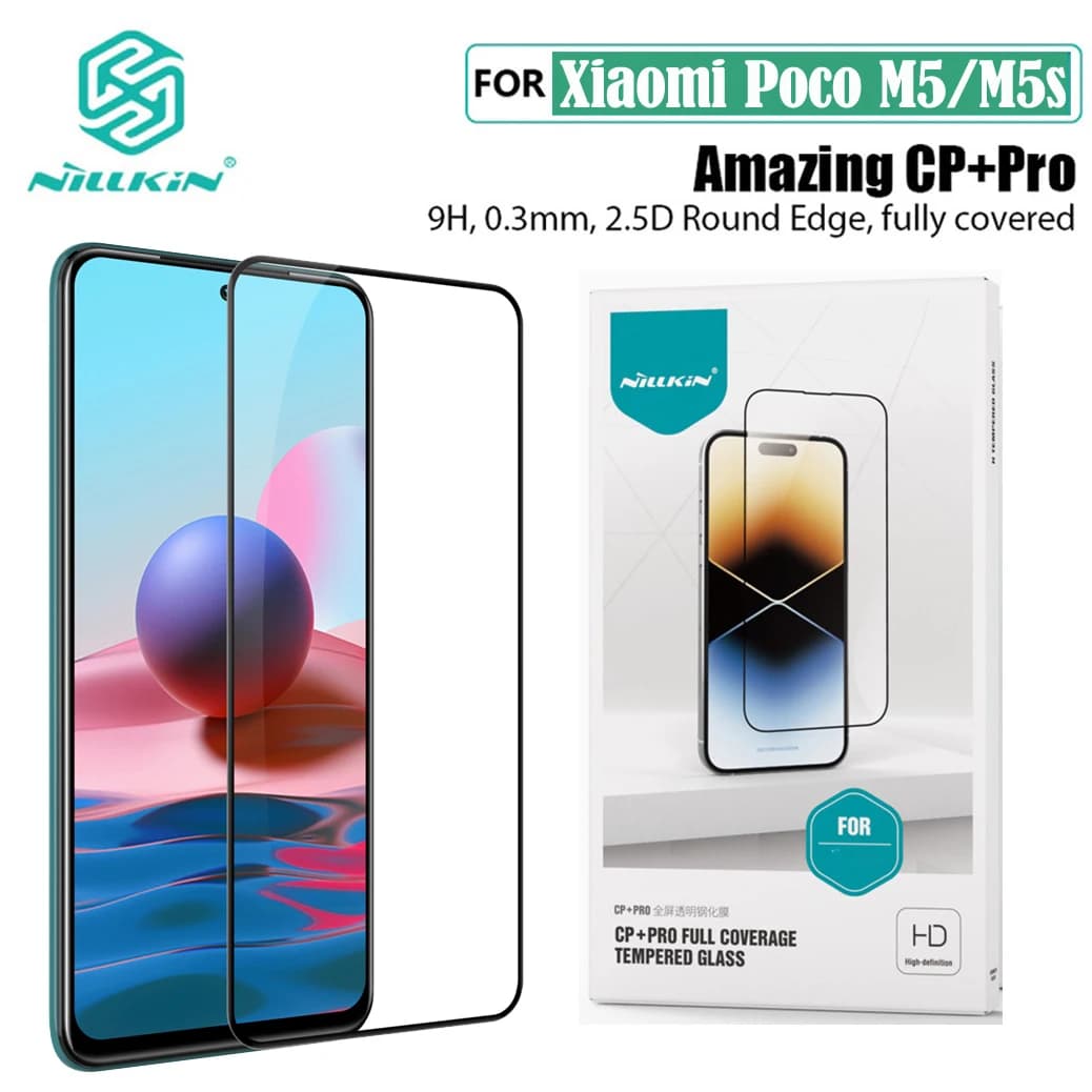 For Xiaomi Poco M5s M5 Tempered Glass Nillkin CP+PRO Ultra-thin 2.5D Full glue Fully Screen Protector For Poco M5s Phone Sticker