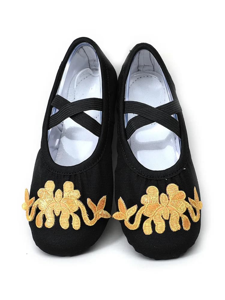 Chinese Style gymnastics shoes line dance shoes women ballet sneakers shoes woman dancers black ballet core ballerina girl new