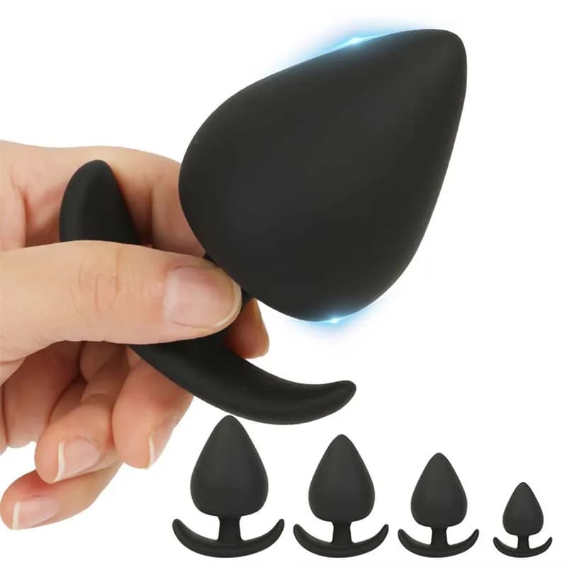 5 Sizes Anal Plug Safe Silicone Round Anal Butt Plug Unisex Wearable Stopper Adults Sex Toys for Men/Women Trainer for Men/Women