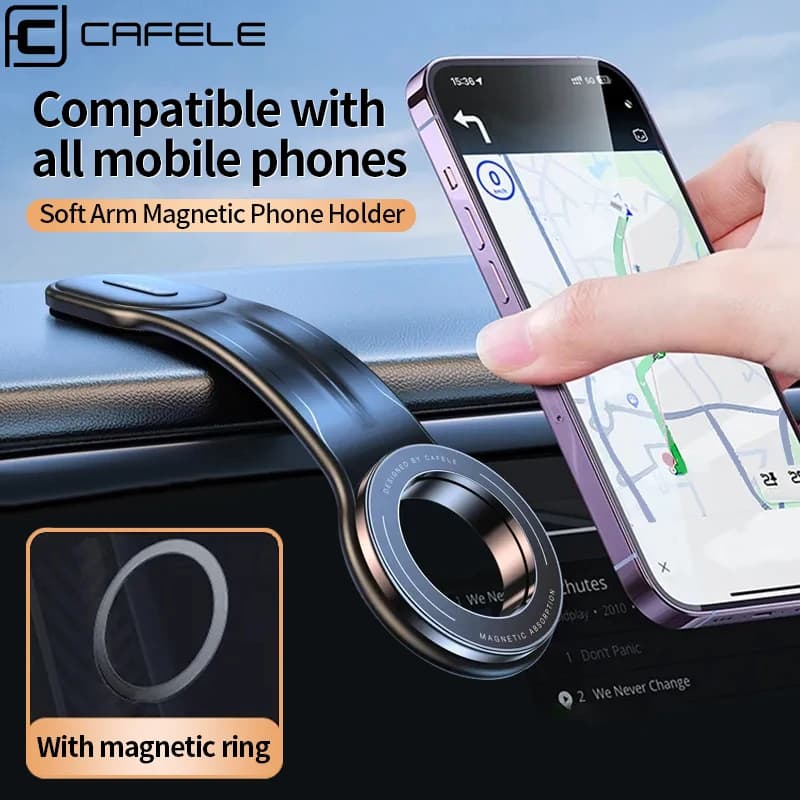 Magnetic Car Phone Holder Foldable Car Cell Phone Support Mount For iPhone 15 14 Pro Max 13 12 Universal Dashboard Paste