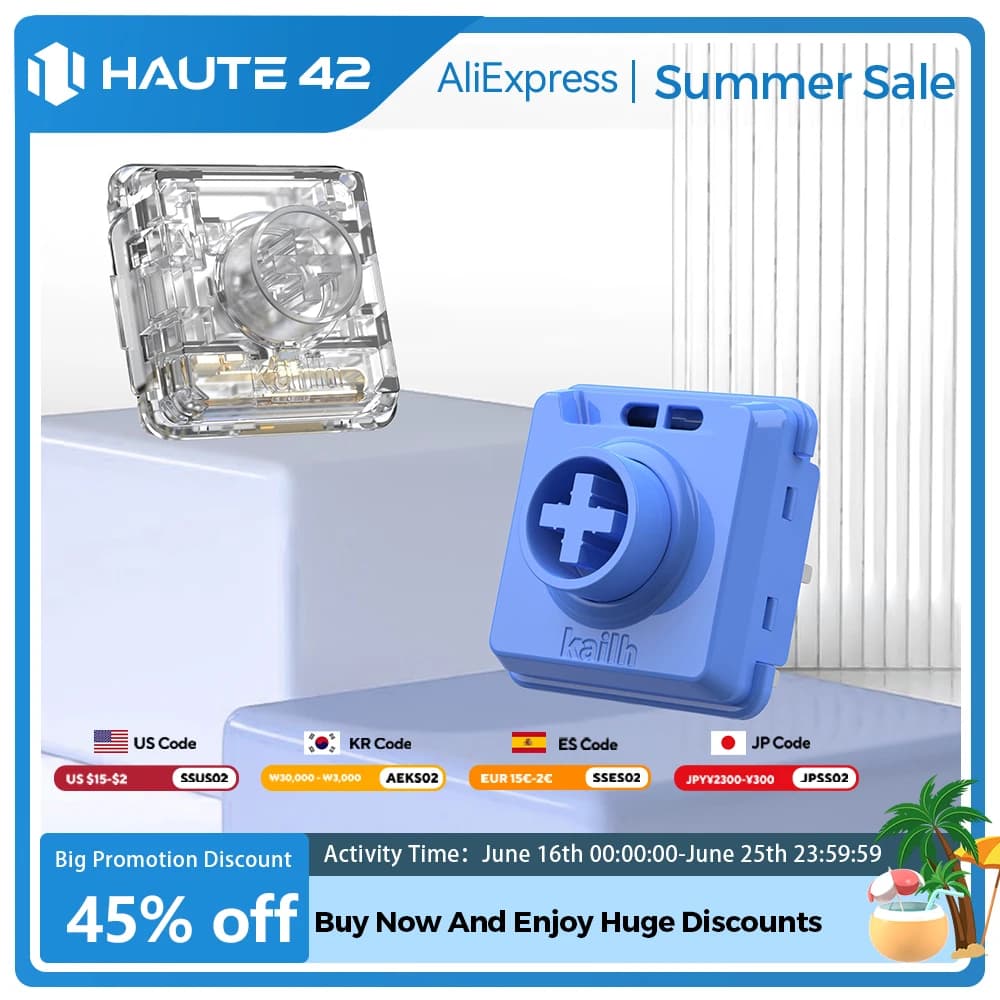 Haute42 Kailh Customized Low Profile Crystal Switch For Hitbox Controller Low profile Wind Engine Switch For Mechanical Keyboard