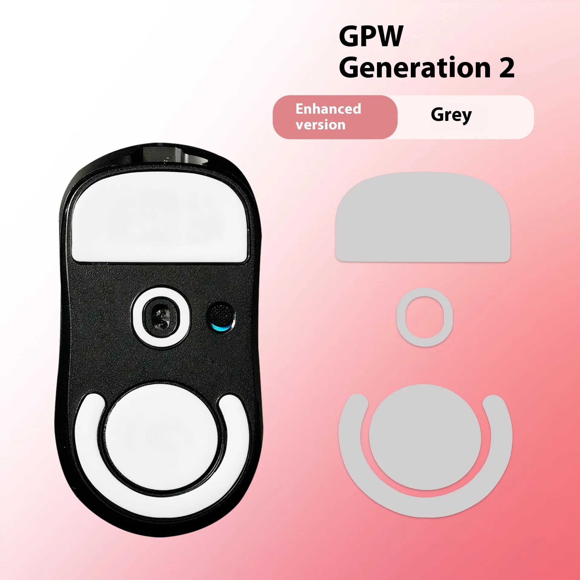 1 Pack Enhanced ICE Edition Mouse Skates Feet For Logitech G PRO X Superlight GPX G PRO Wireless GPW White Rounded Edges