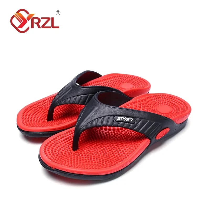 YRZL Massage Men's Flip Flops Summer Slippers Men Comfortable Beach Sandals Men Casual Shoes House Flip Flops Bathroom Shoes