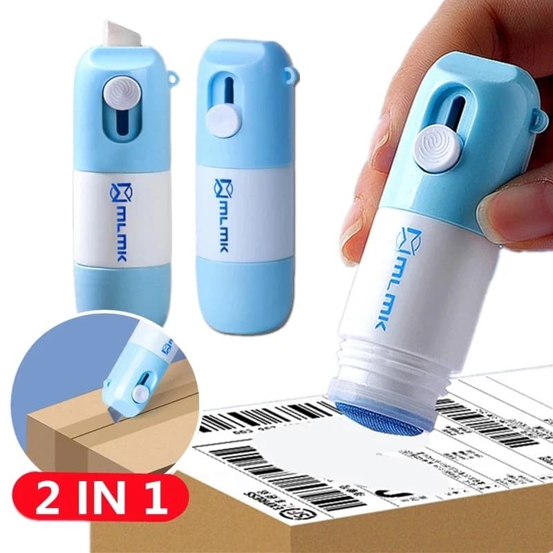 2 In 1 Thermal Paper Correction Fluid with Unboxing Knife Durable Thermal Paper Data Identity Protection Fluid Eraser Box Opener