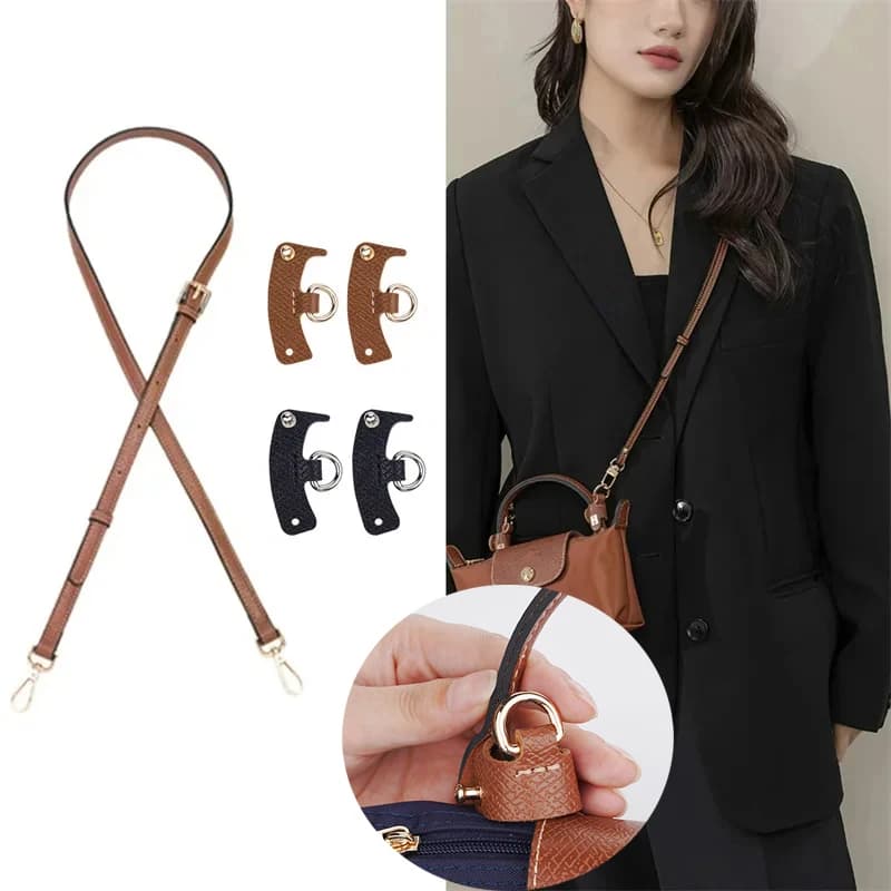 Bag Strap For Longchamp Mini Bag Strap Leather Bags Shoulder Straps Free Punching Modification Shoulder Bag Belt Accessories