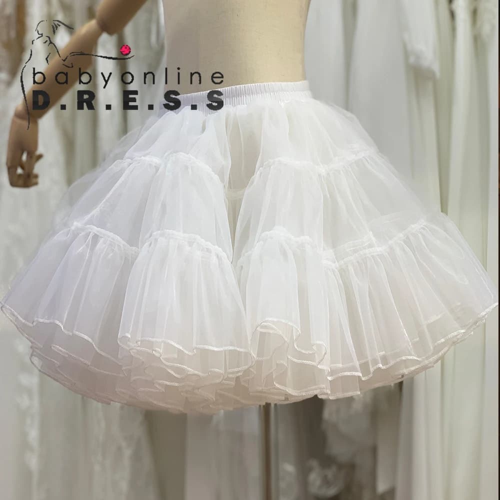 BABYONLINE Mutil Skirt Undertutu Rousing Annie Petticoat White/Ivory/Black TULLE TUTU - ADULT STANDARD/PLUS