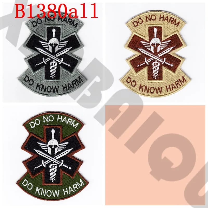 Embroidery Patch U.S.ARMY Do No Harm Do Know Harm Morale Tactical Military