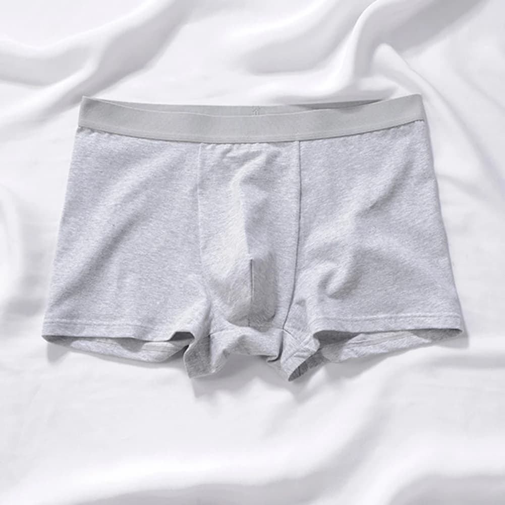 Mens Boxer Briefs Comfortable Underwear Breathable Sports Large Size Solid Color Sexy Soft Male Underpants Boxer Shorts
