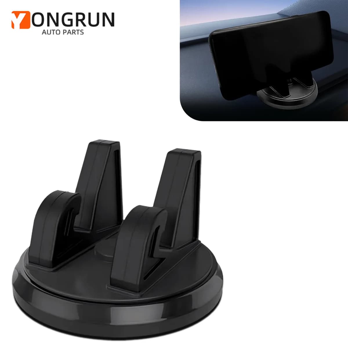Car Center Console Dashboard Phone Holder Anti Slip Stable Support Bracket 360 Degree Rotating Portable Bracket Fixed Universal