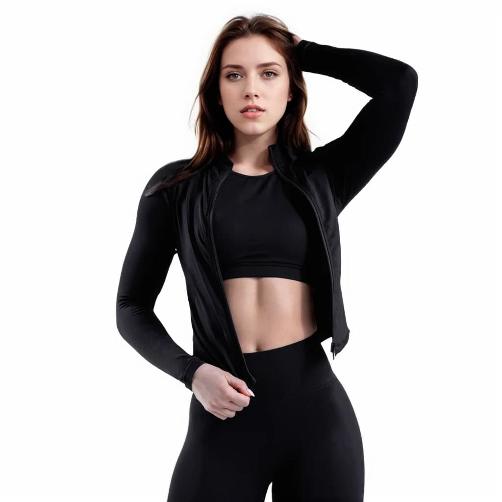 New jerseysports Spandex Woman Fitness Elastic Breathable shirt Enhancement Leisure Sports Sweatshirt