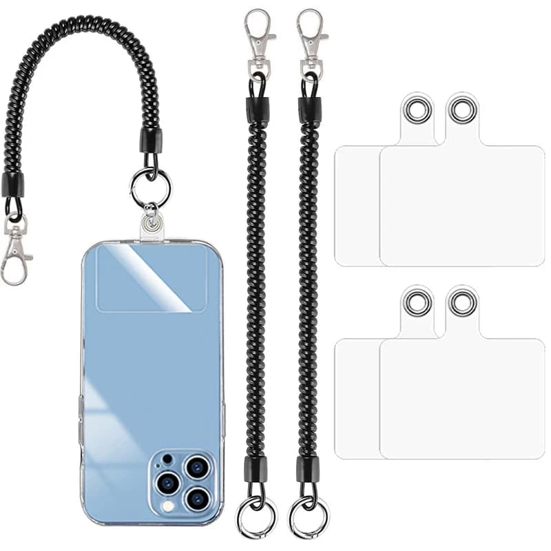 Telescopic Spring Anti-theft Lanyard Wrist Lanyard Gasket Phone Safety Tether for Mobile Phone Accessories Phone Lanyard Strap