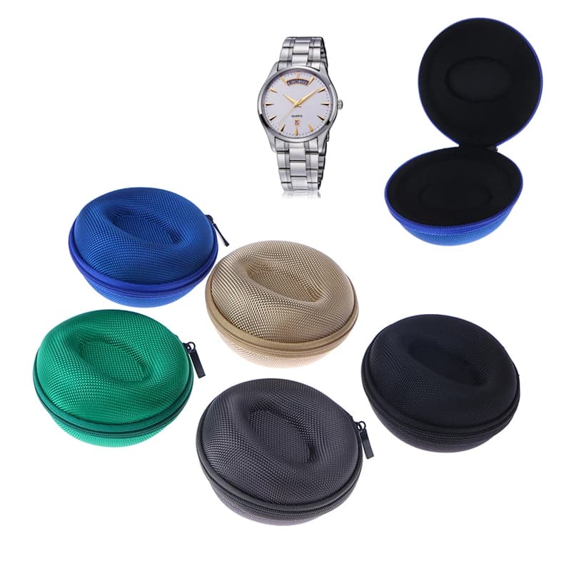 Portable Watch Storage Box Water Proof Unique Zipper-Travel Carrying Case Coin Storage Bag for Smartwatch Wristwatch Box