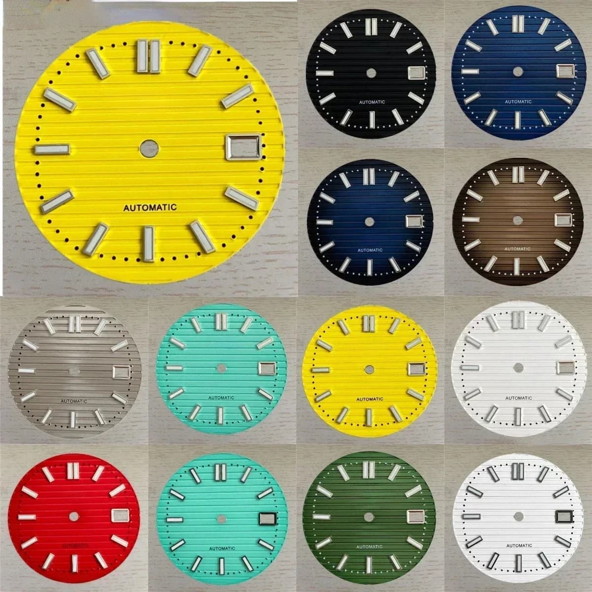 Tiffayy NH35 30.5mm Watch Dial Nautilus Dial NH35 S Dial Green Luminous NH35 Movement NH36 Watch Nautilus 41mm Cases