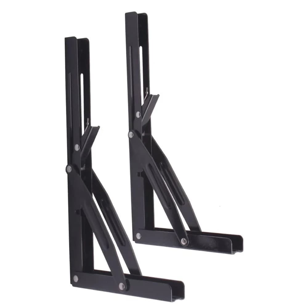 2Pcs Thickened Stainless Steel Bracket Wall Plate Load-Bearing Triangle Bracket Retractable Folding Partition Shelf  Support