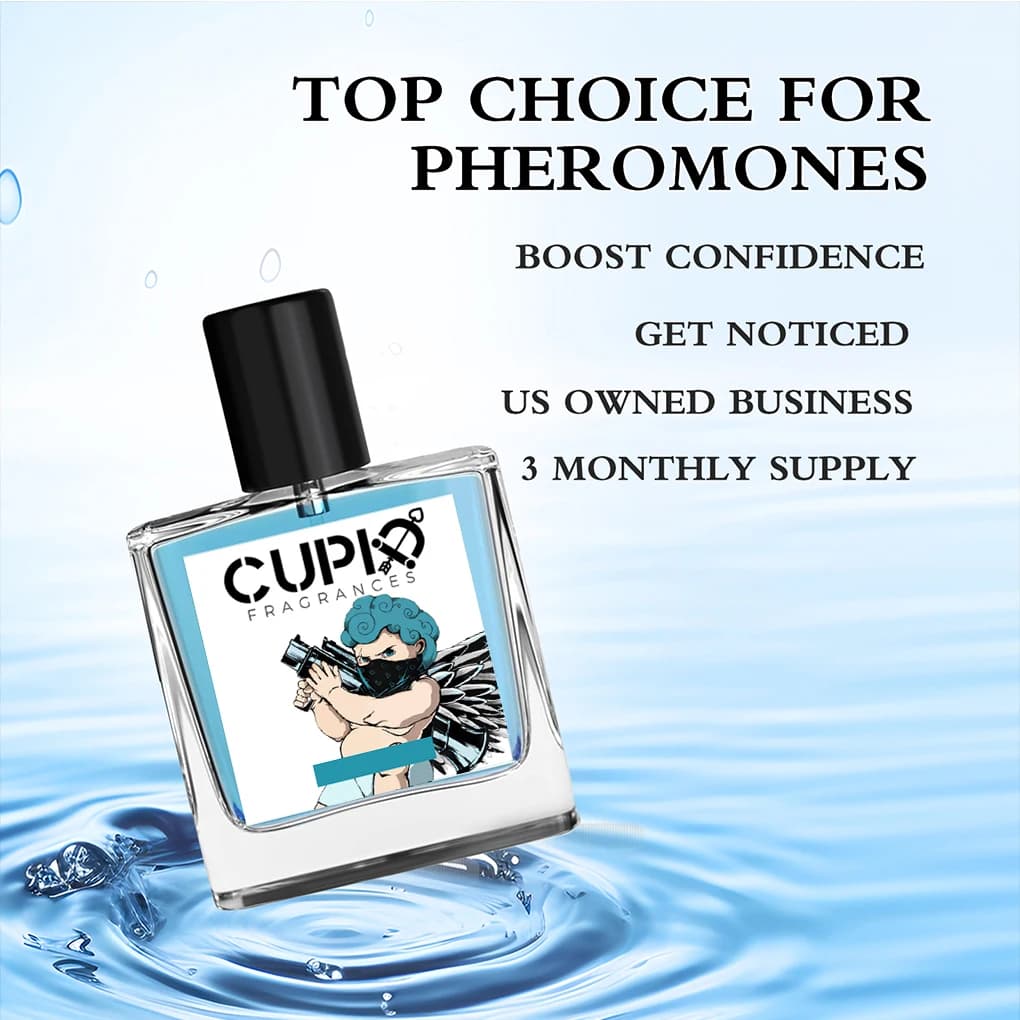 CUPID 50ML Blue Glass Bottle Men’s 2 in 1 Cologne Luxurious Scent for the Modern Gentleman Comes with two portable perfumes