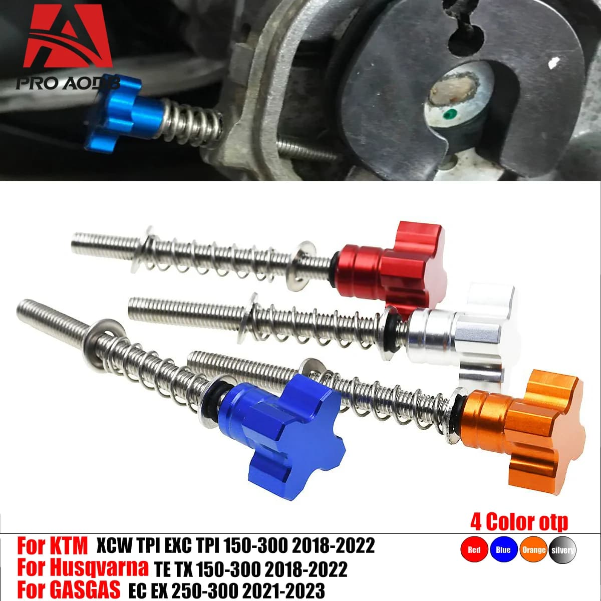 Reliable durable Motocross CNC Fuel Idle Speed Adjuster Screw For KTM XCW EXC For Husqvarna TE For GasGas EC EX 2018-2023