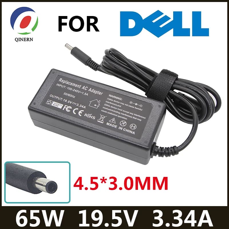 19.5V 3.34A 65W 4.5*3.0mm Laptop Charger Adapter For Dell Inspiron 15 3551 3552 3558 5551 5552 5555 5558 5559 7568 P28E P57G