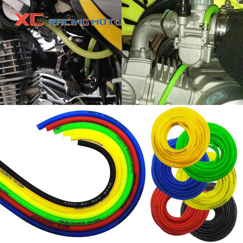 Motorcycle 1 Meter 3M 5M Universal Gasoline Pipe Color Oil Pipe High Temperature Resistant Hose Petrol Carburetor Rubber Pipe