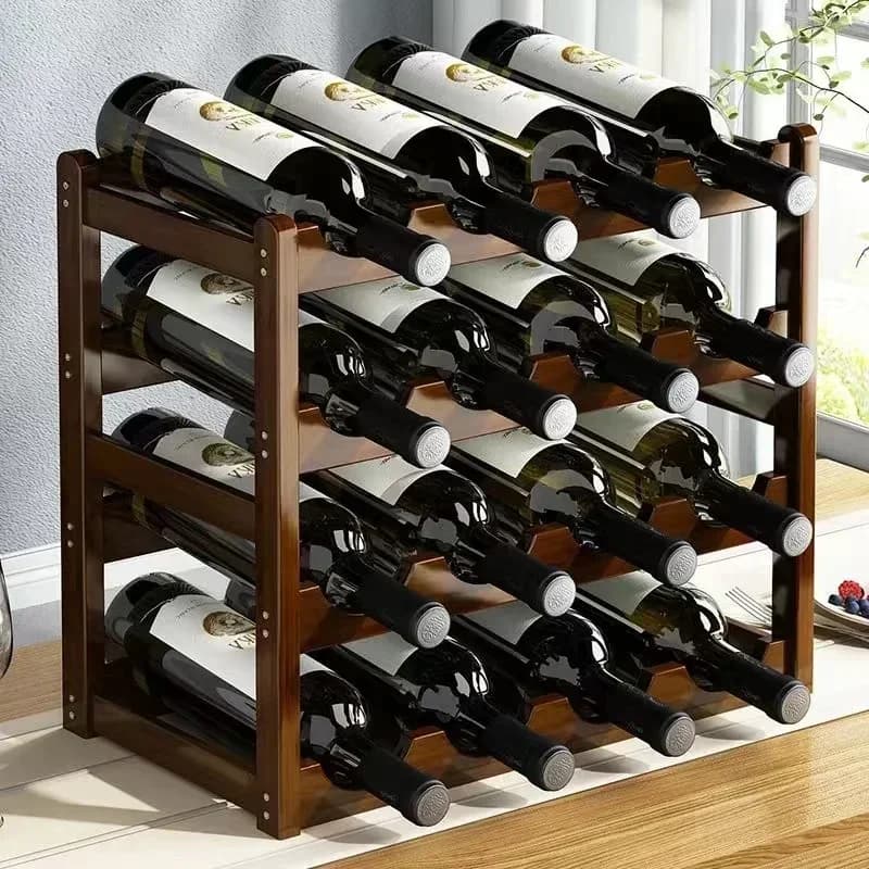 Red WineRack Decoration able Creative WineBottle rackHousehold Grid Wine Display Rack T Simple wine Cabinet Assemble StorageRack