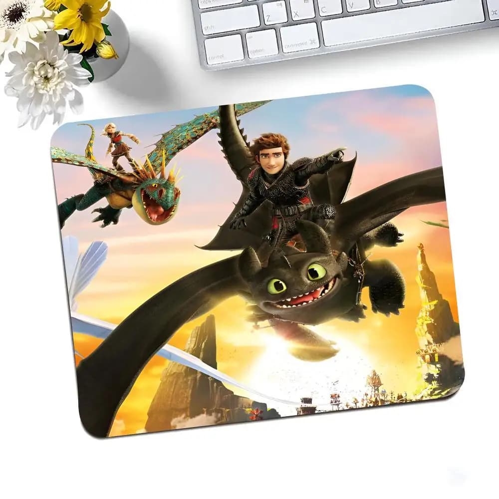 Anime H-How to T-Train Your D-Dragons MINISO Mouse Pad Ultrafine Surface Gaming Accessories Keyboard Mouse Mat Rubber Desk Mat