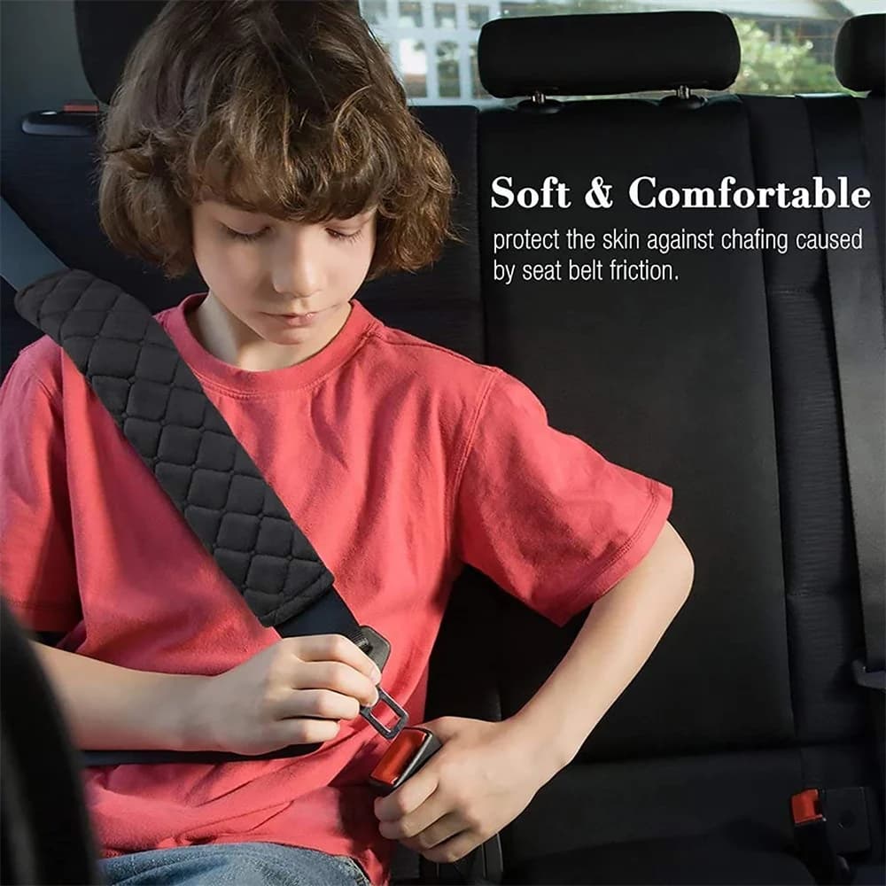 Adjustable and Comfortable Seat Belt Covers in Soft Velvet Fabric - Perfect for Car, Truck, SUV, Backpacks
