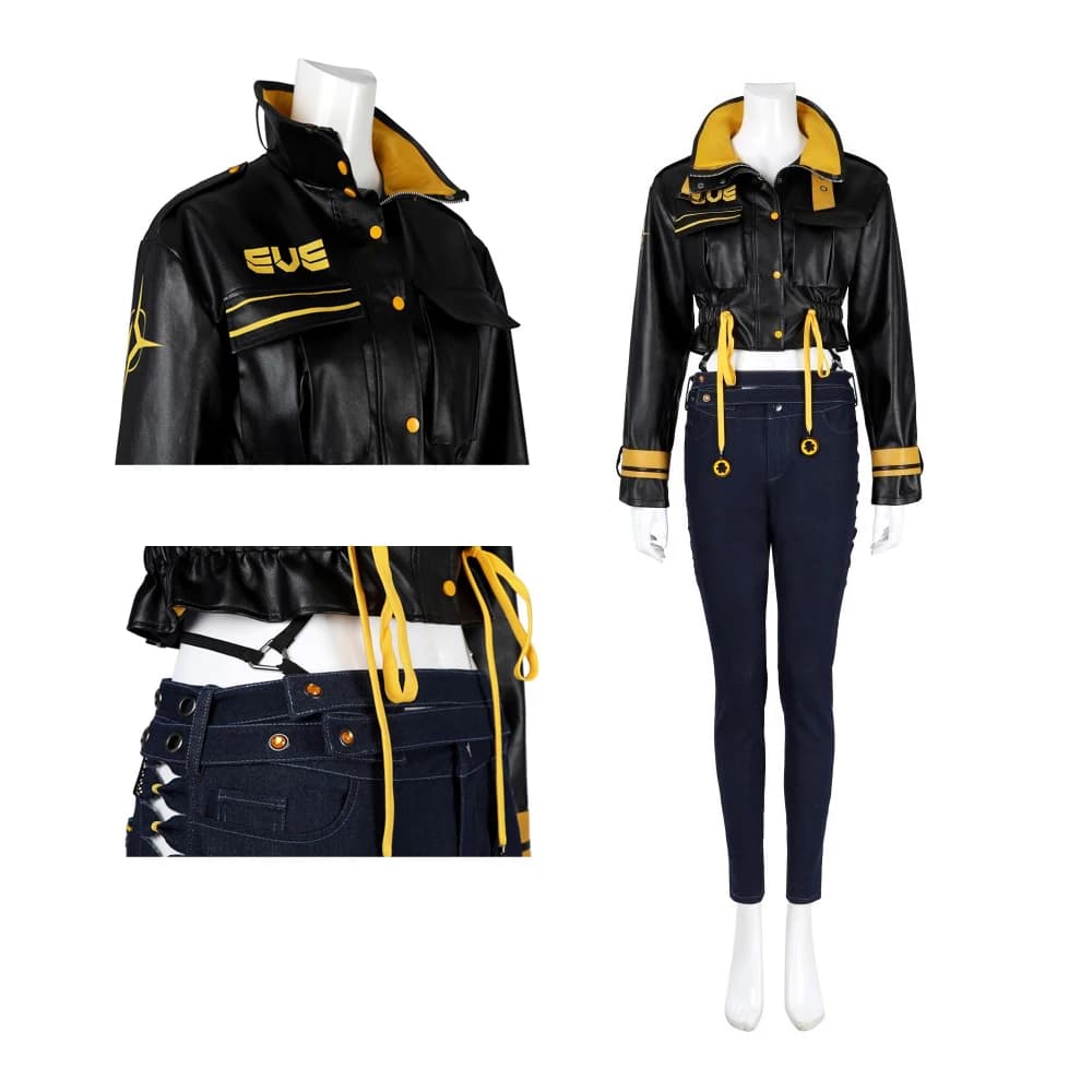 Game Stellar Blade Eve Role Playing Costume Set Halloween Carnival Party High Quality Jacket Sexy Pants