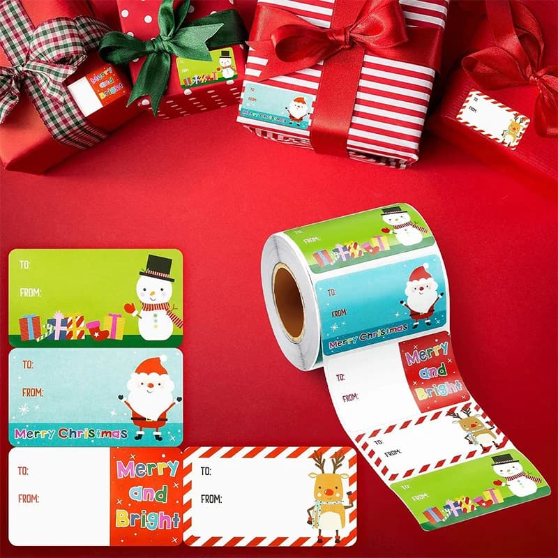 1500 PCS Christmas Gift Tags Stickers – Self-Adhesive Name Tags For Christmas Gifts, Wrapping Paper, Gift Bags