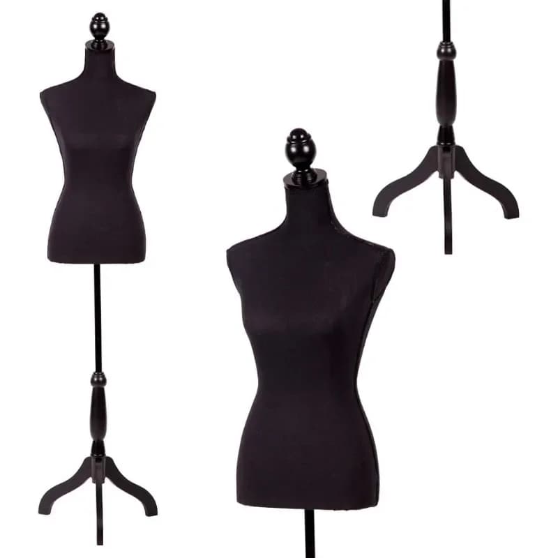 Model Display Torso Body Tripod Stand Clothing Forms Manikin 60”-67”Height Adjustable Female Dress