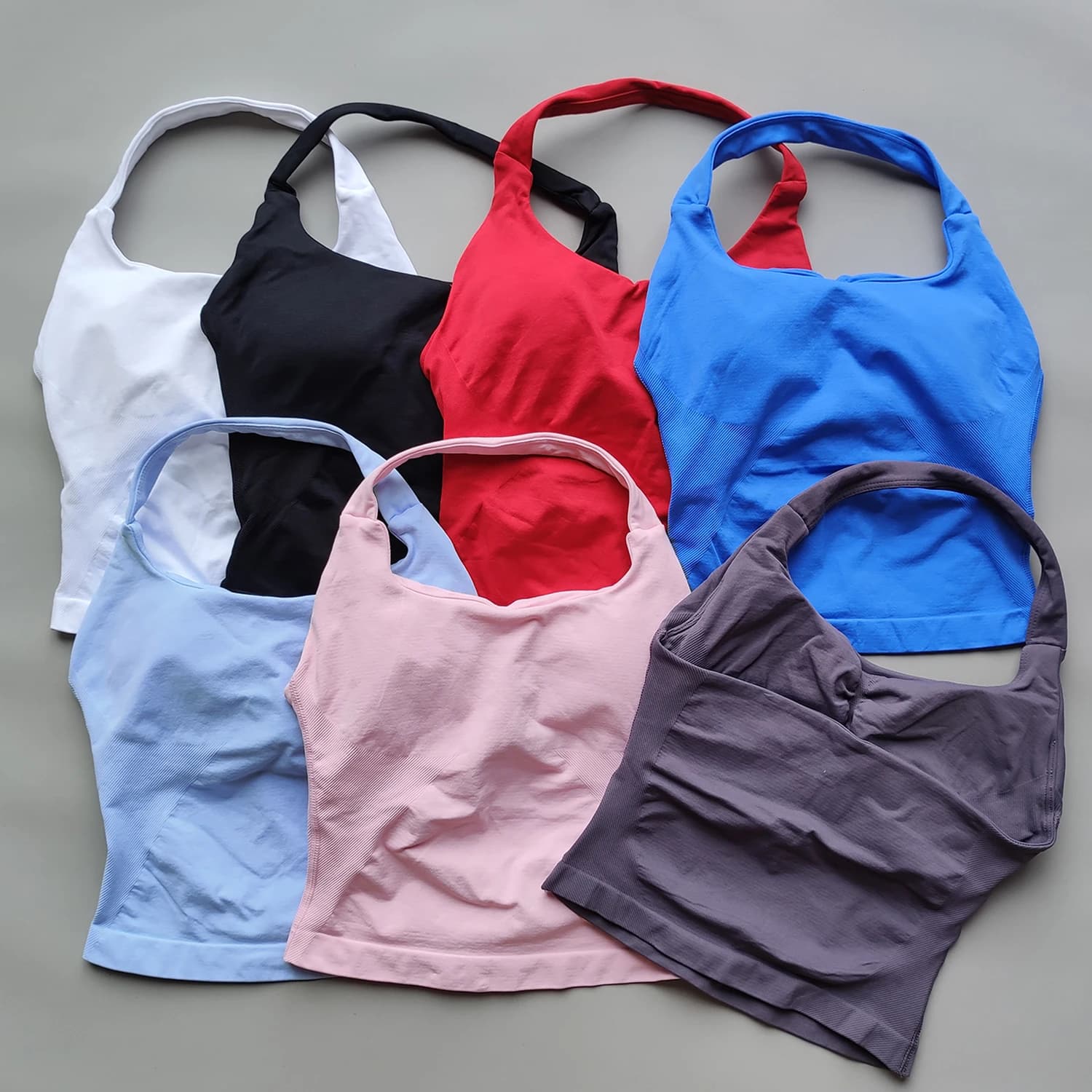 ARFTE Halter Top Gym Vest Woman Backless Tank Tops Push Up Sport Bras Running Vest Workout Tops Activewear Yoga Clothing