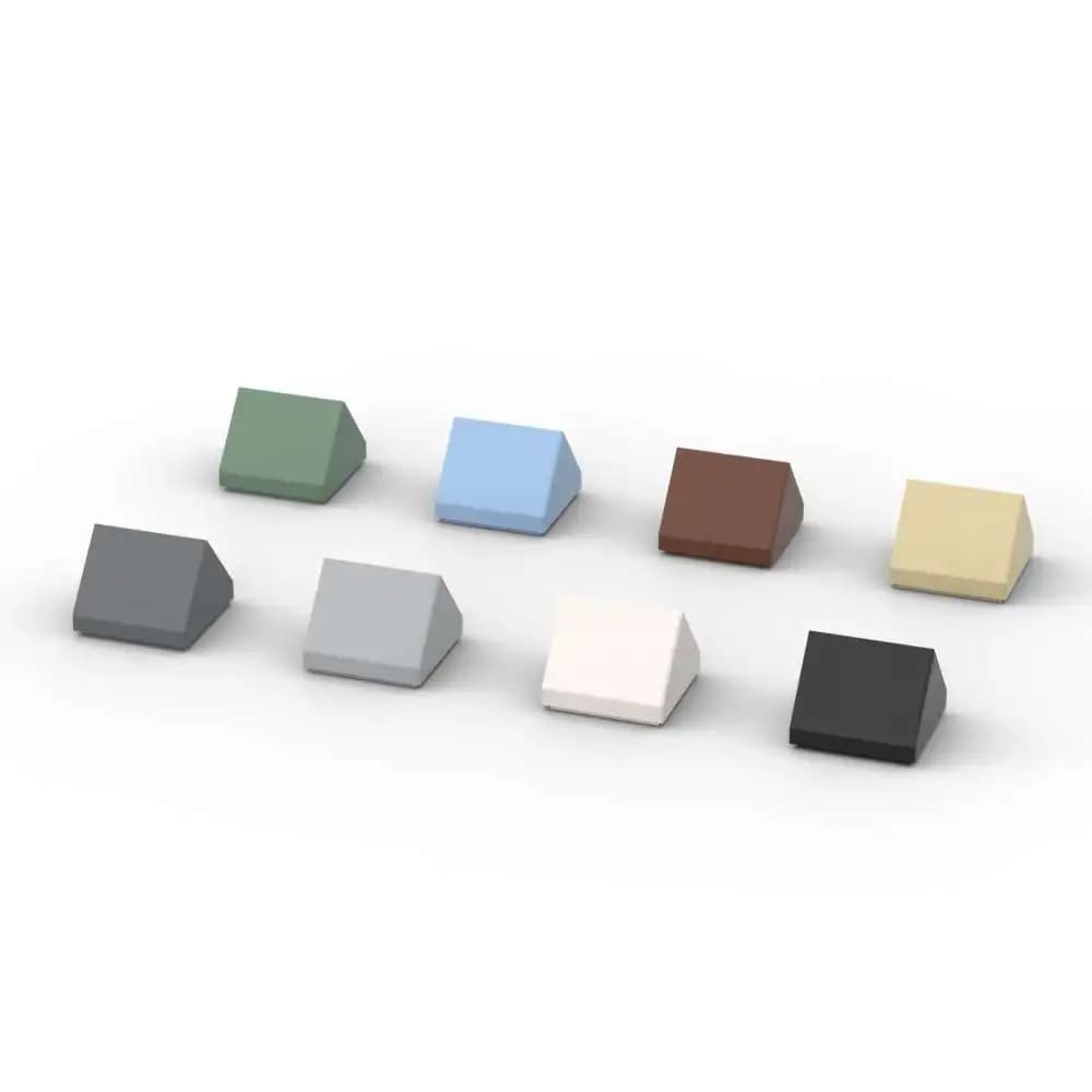 MOC 10PCS Puzzle Particle 35464 Slope 45 1x1 Building Blocks Kit Double House Educational Bricks Toys Birthday Gift Dropshipping