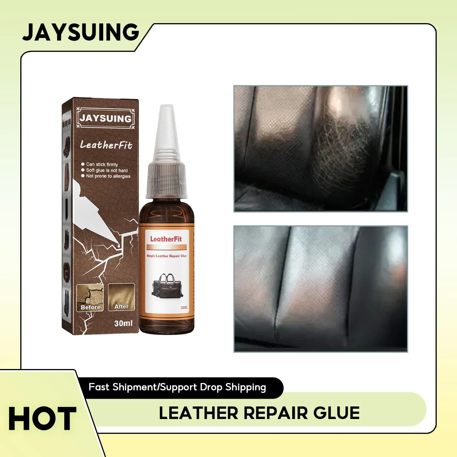 Leather Repair Glue Car Seat Sofa Leather Furniture Sportswear Repair Scratches Cracks Removal Refurbish Leather Repair Paste