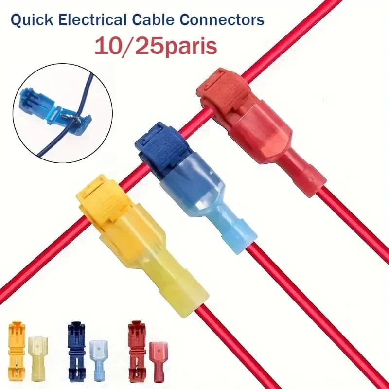 50pcs Quick Electrical Cable Connectors Lock Wire Terminals for Electric Connections, Fast Lead Terminal Connector