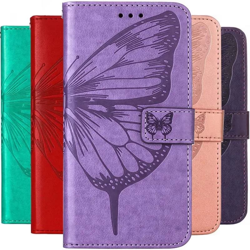 Cute Butterfly Wings Cover For Apple iPhone 15 13 12 Mini 14 Plus Pro XR X XS Max 7 8 SE 2020 Wallet Card Holder Phone Case D03E